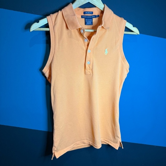 Ralph Lauren Orange Sleeveless Polo Tank Top - Picture 2 of 8